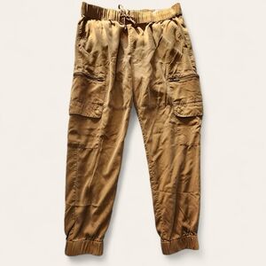 Banana Republic Soft‎ Cargo Jogger Pants Cinnamon Spice Brown Lyocell Size M